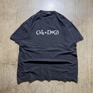 Cats & Dogs Shirt Mens XL Black Hanes Heavyweight Movie Graphic Animals Tee